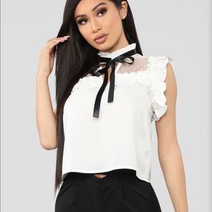 Ruffle bliss tie top
